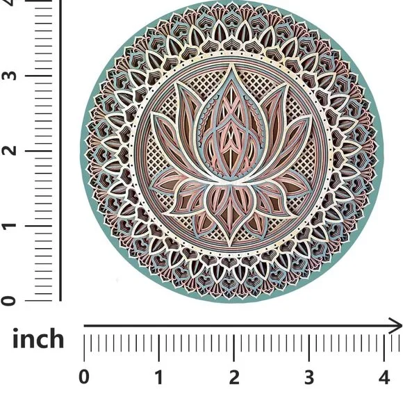 Mandala Coasters for Drinks, Absorbent Ceramic Stone Coasters Set of 4 Cork Base